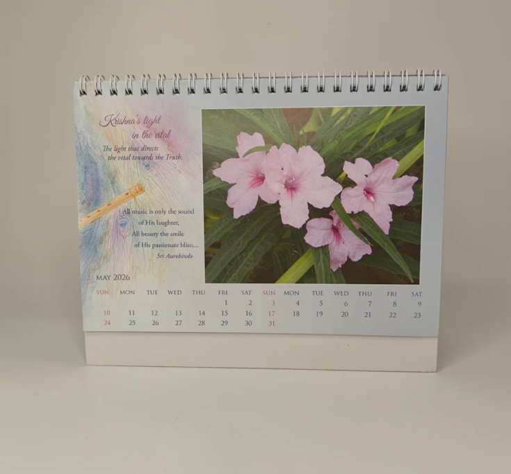 2026 Flower Desk Calendar - Sri Aurobindo Ashram Pondicherry