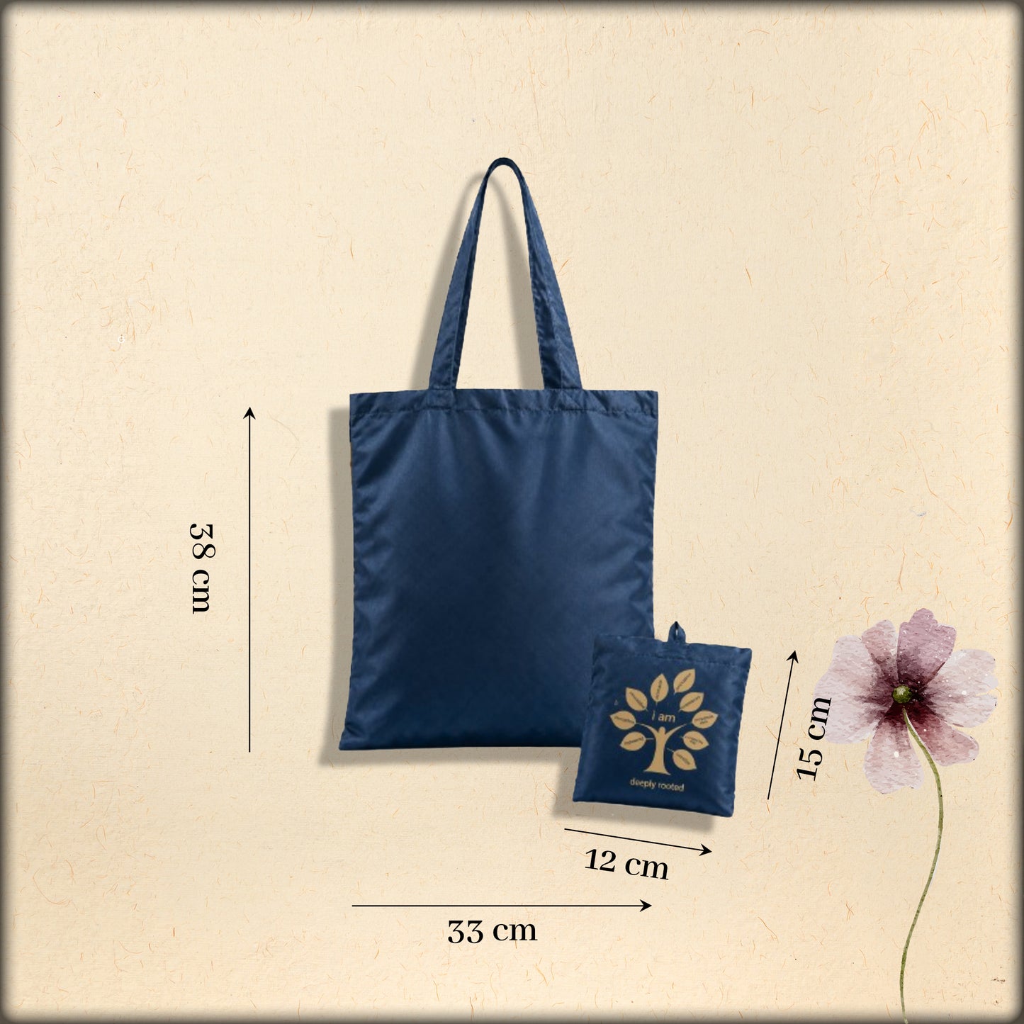 aura foldable shopping bag | eco-friendly, reusable & compact tote