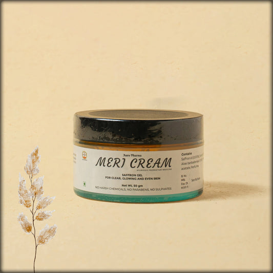 auro pharma meri cream ayurvedic proprietary medicine saffron gel for clear, glowing and even skin