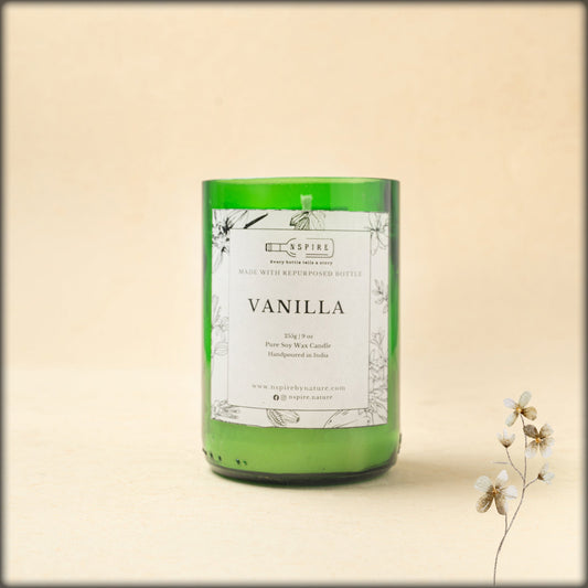 nspire vanilla pure soy wax candle
