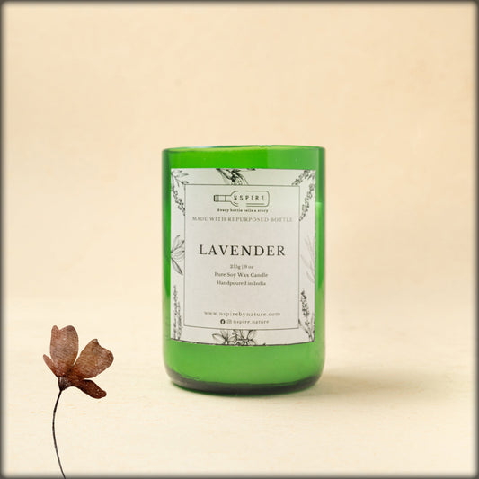nspire lavender pure soy wax candle
