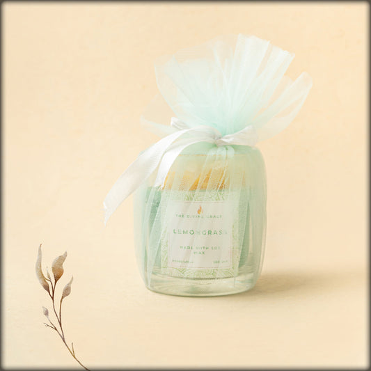 the divine grace lemongrass pure soy wax candle