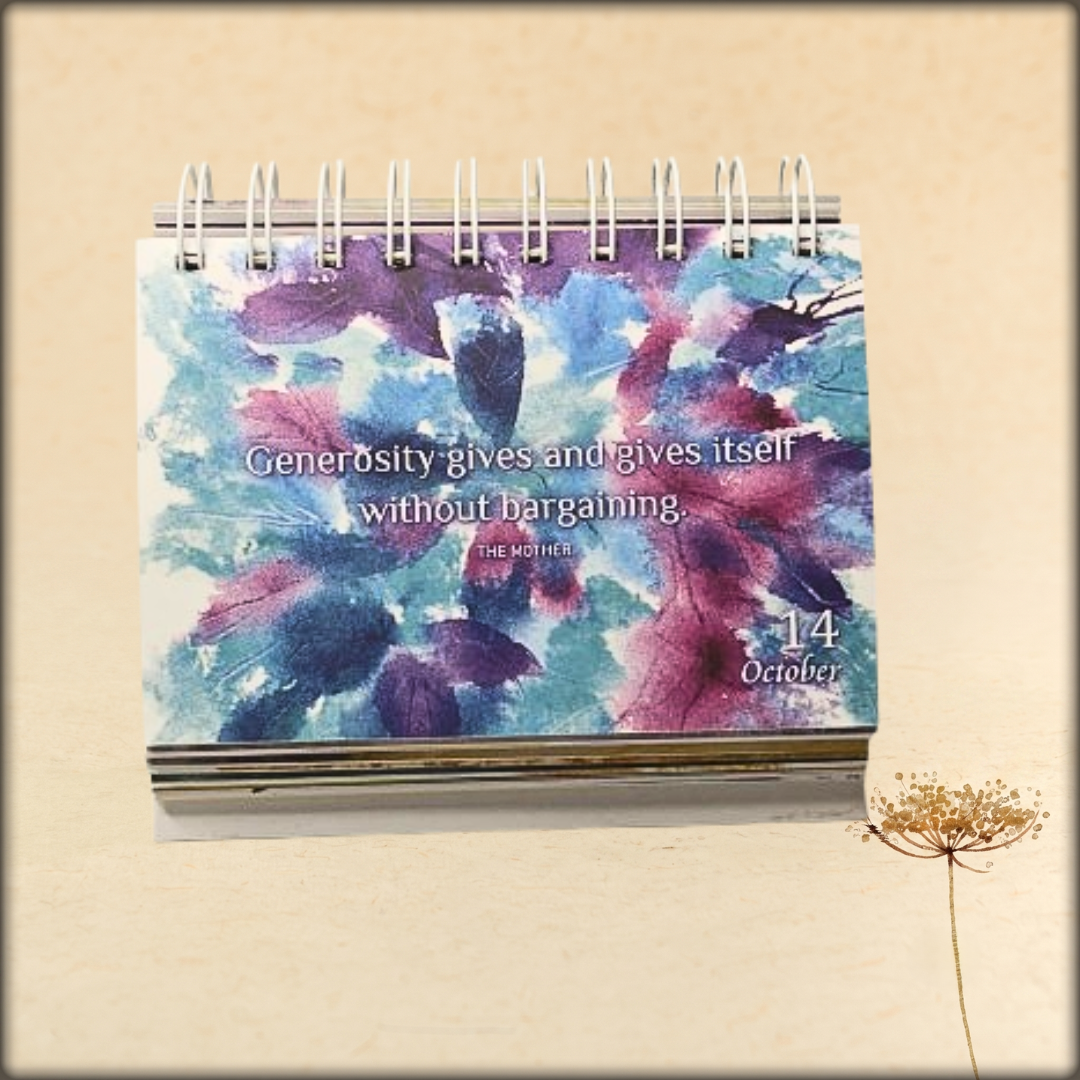 Daily Quotation Desk Calendar - Sri Aurobindo Ashram Pondicherry