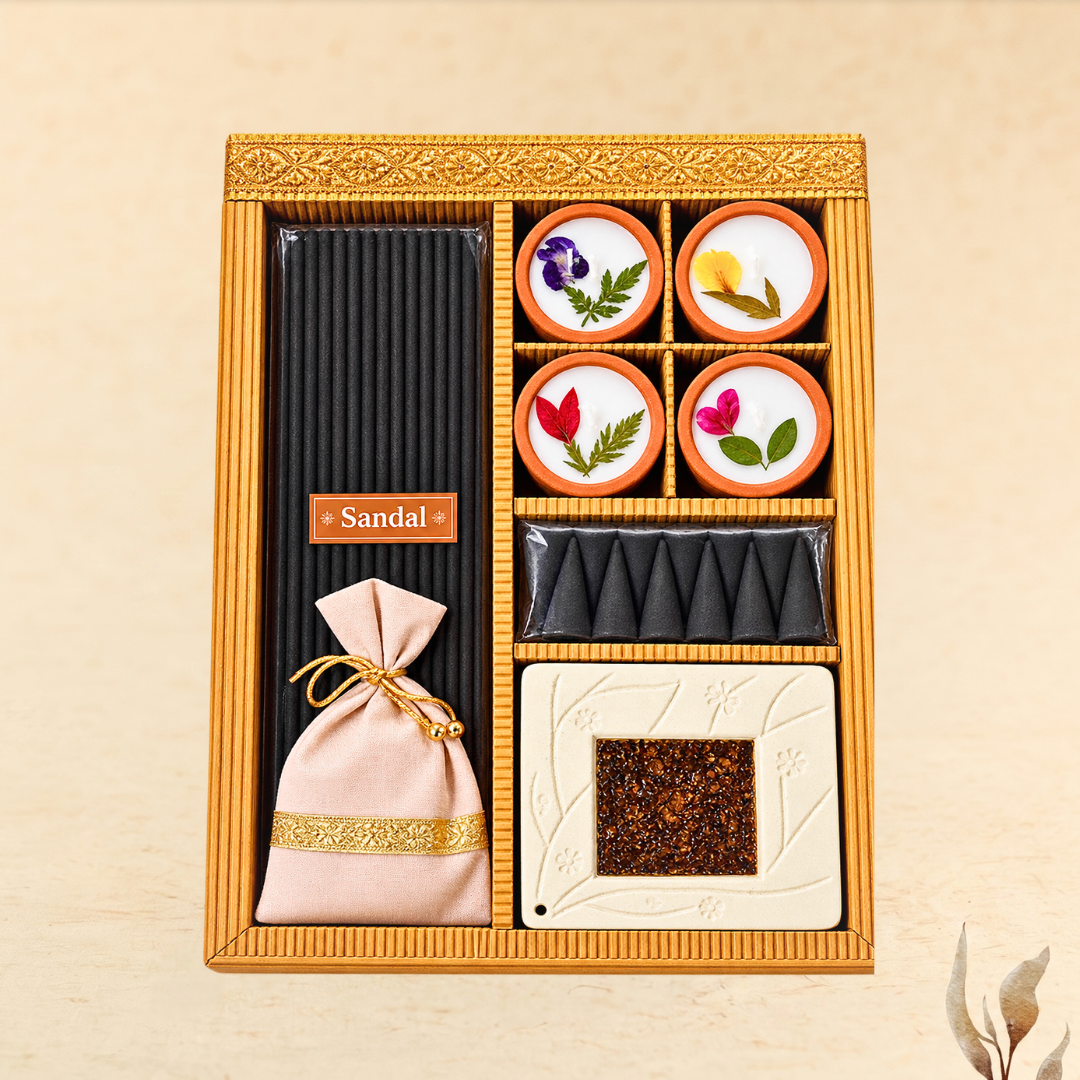 aura handmade fragrance gift box set of 5 - festive gift hamper