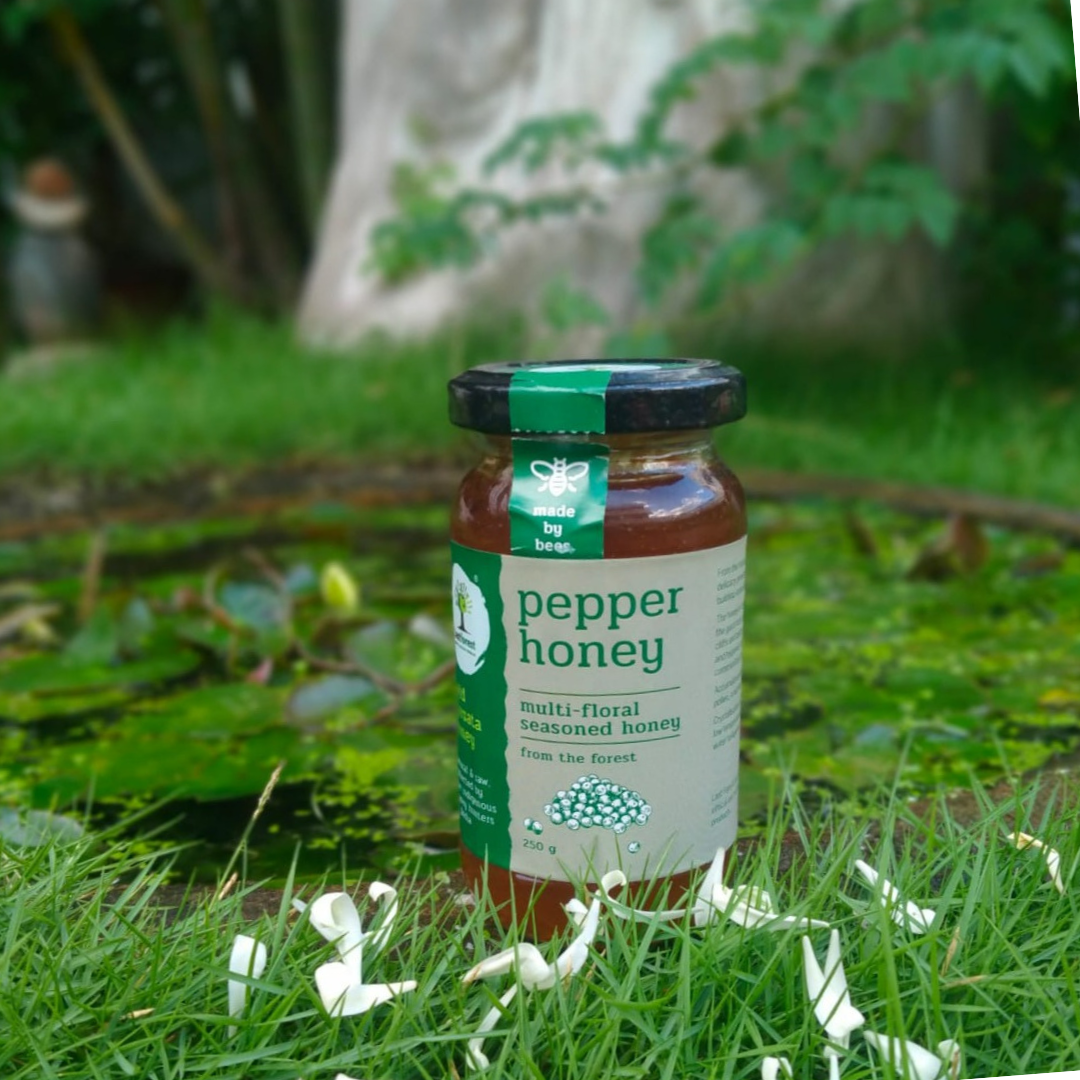 pepper multi-floral seasoned raw wild honey by last forest from nilgiris