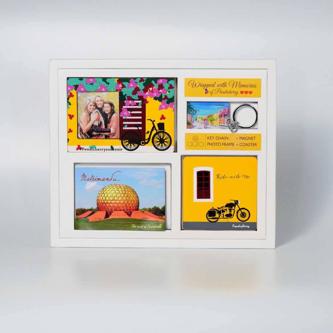 Pondicherry Special Souvenir Gift Set Matrimandir Fridge Decor Aura Experience Store