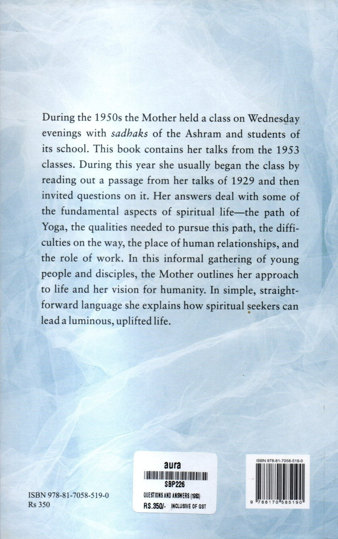 Questions And Answers 1953 - The Mother