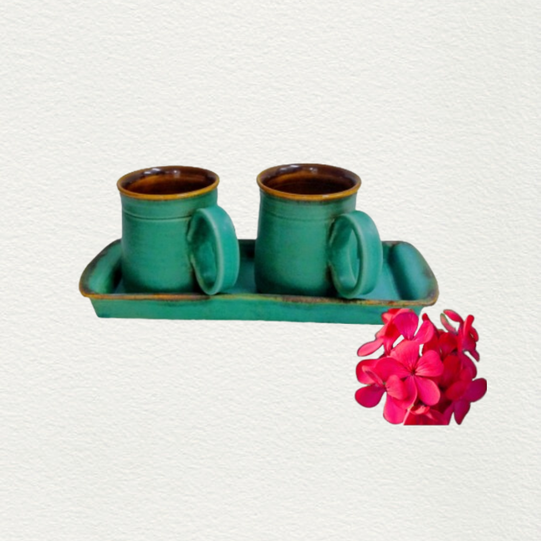 online shopping turquoised handmade pottery from aura experience store pondicherry