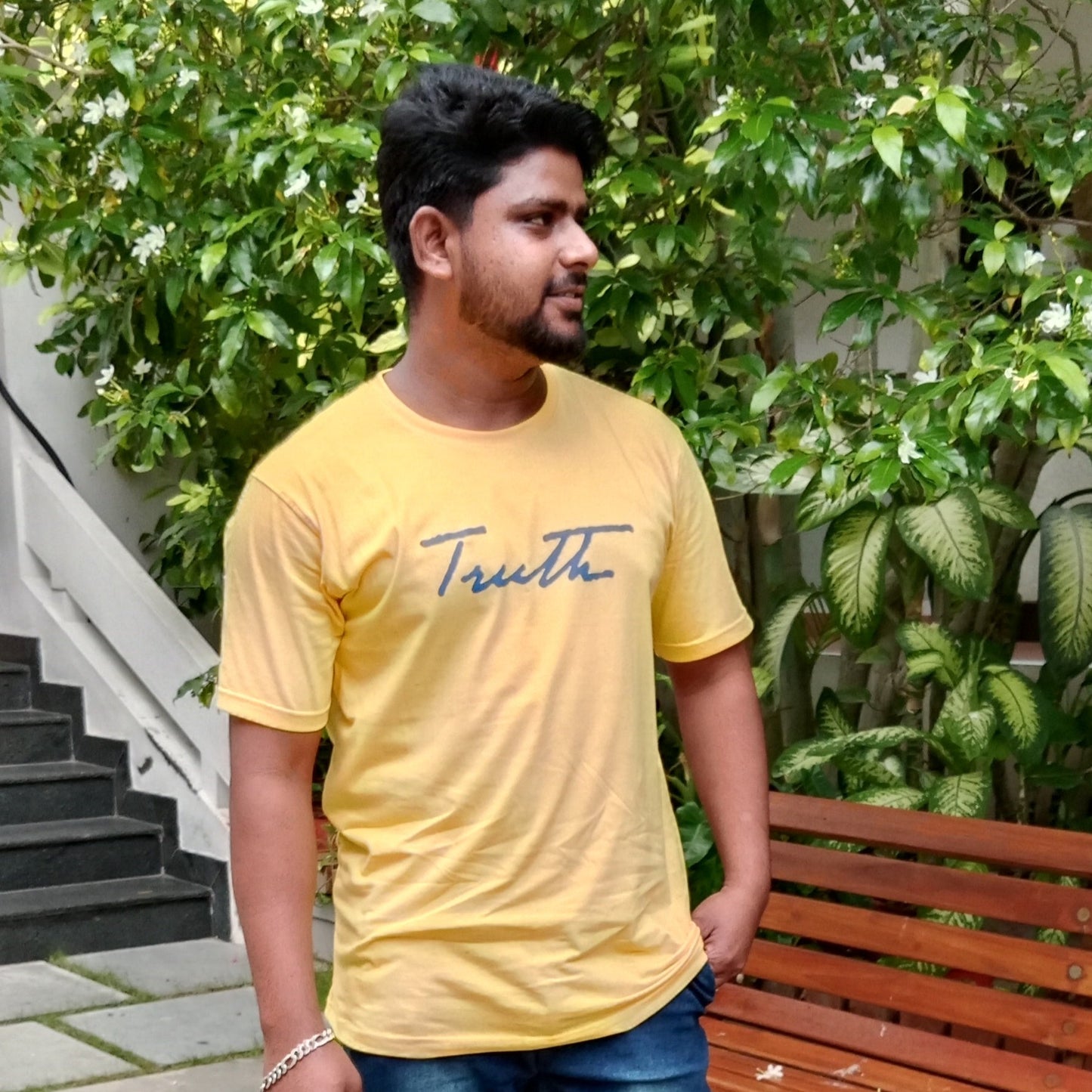 Unisex Typography Truth Printed Regular T-shirt