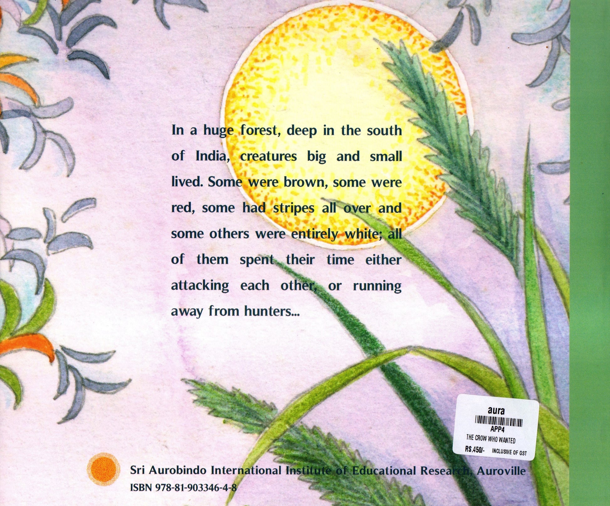 the crow who wanted to sing book cover back page