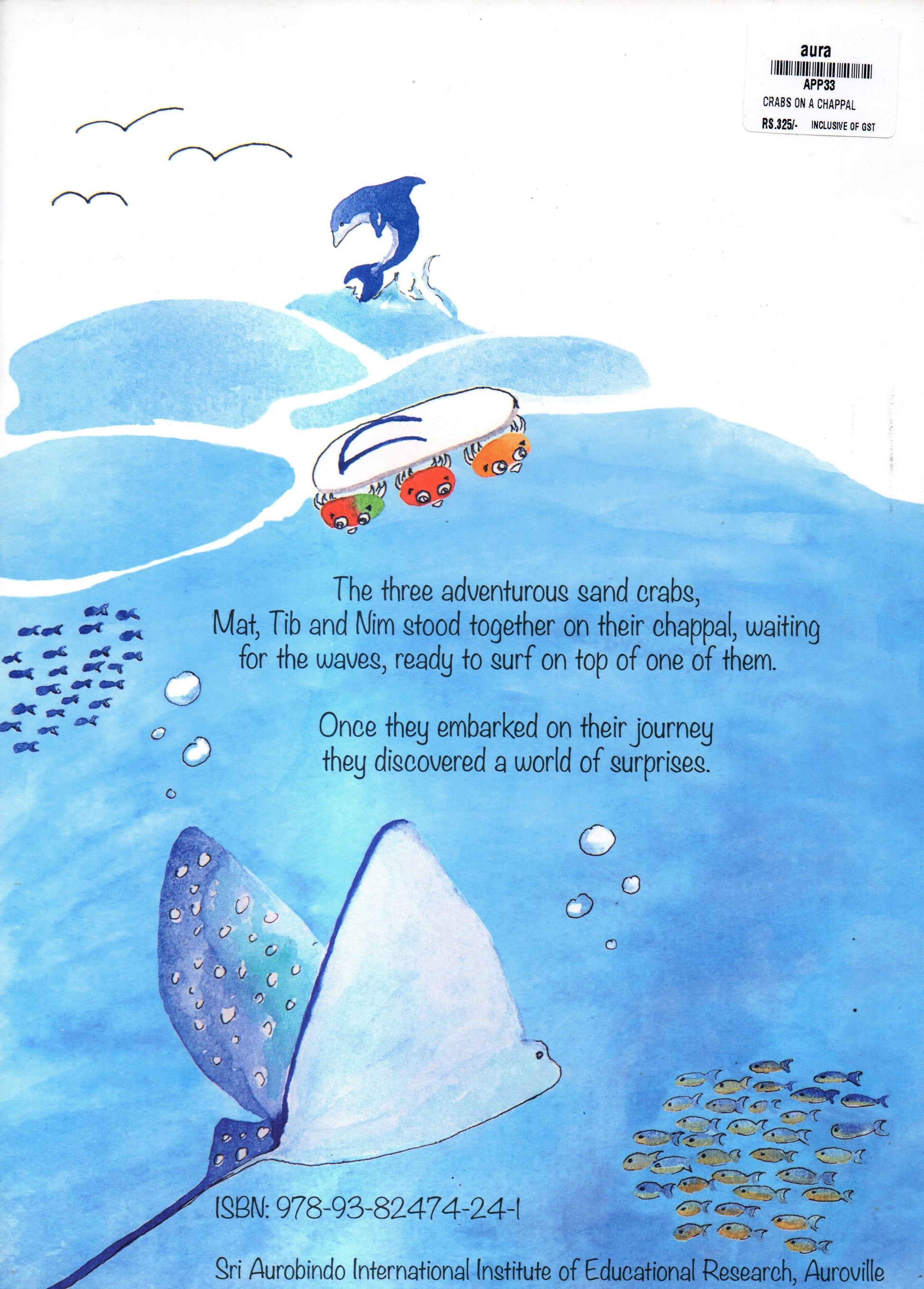 crabs on a chappal - back cover