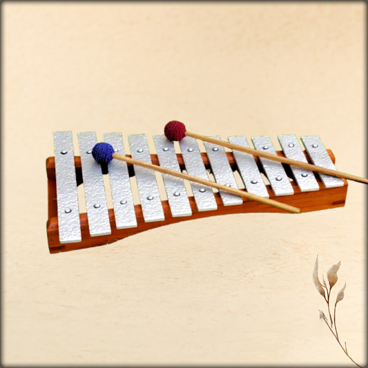 Handcrafted Metallic Xylophone 11 Vibe Bar - Svara Tarang – Svaram Collection