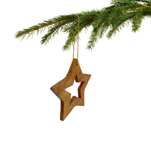 Wood - Ecofriendly Christmas Decor Star Hanging