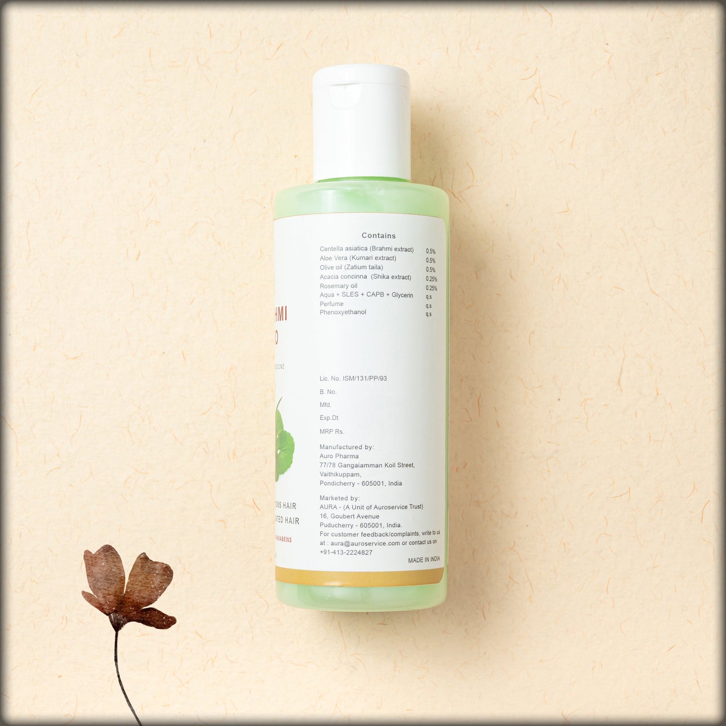aura aloe brahmi (centella) shampoo