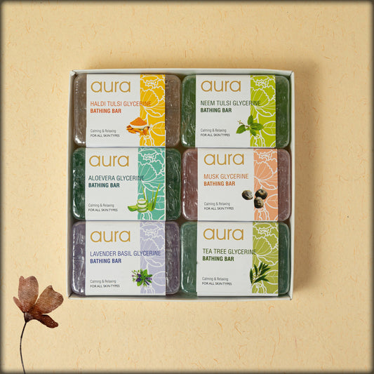 aura bathing bar gift set