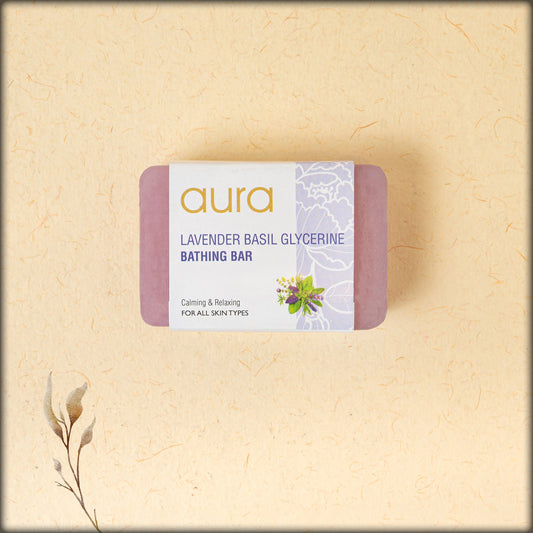 aura lavender basil glycerine bathing bar