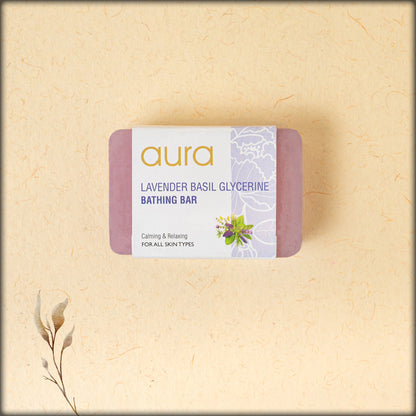 aura lavender basil glycerine bathing bar