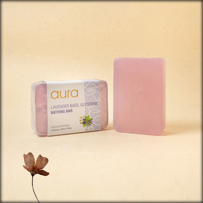 aura lavender basil glycerine bathing bar