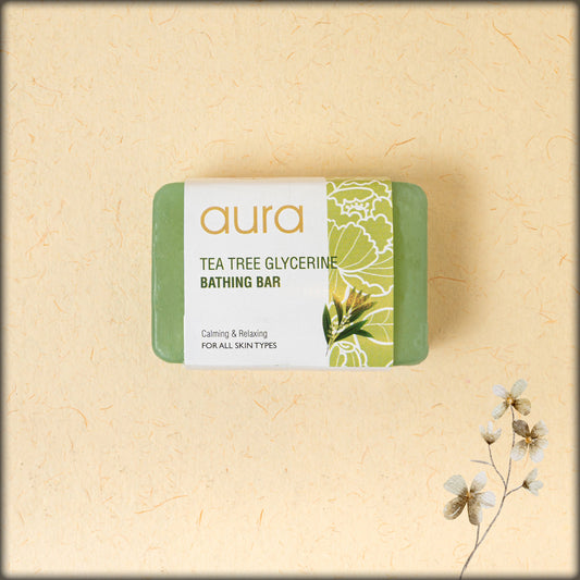aura tea tree glycerine bathing bar