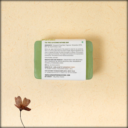 aura tea tree glycerine bathing bar