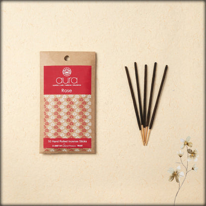 aura rose incense sticks