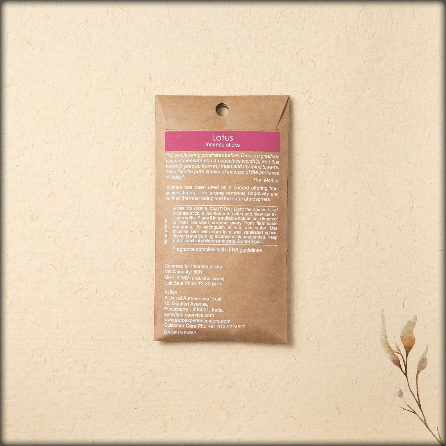 aura lotus incense sticks