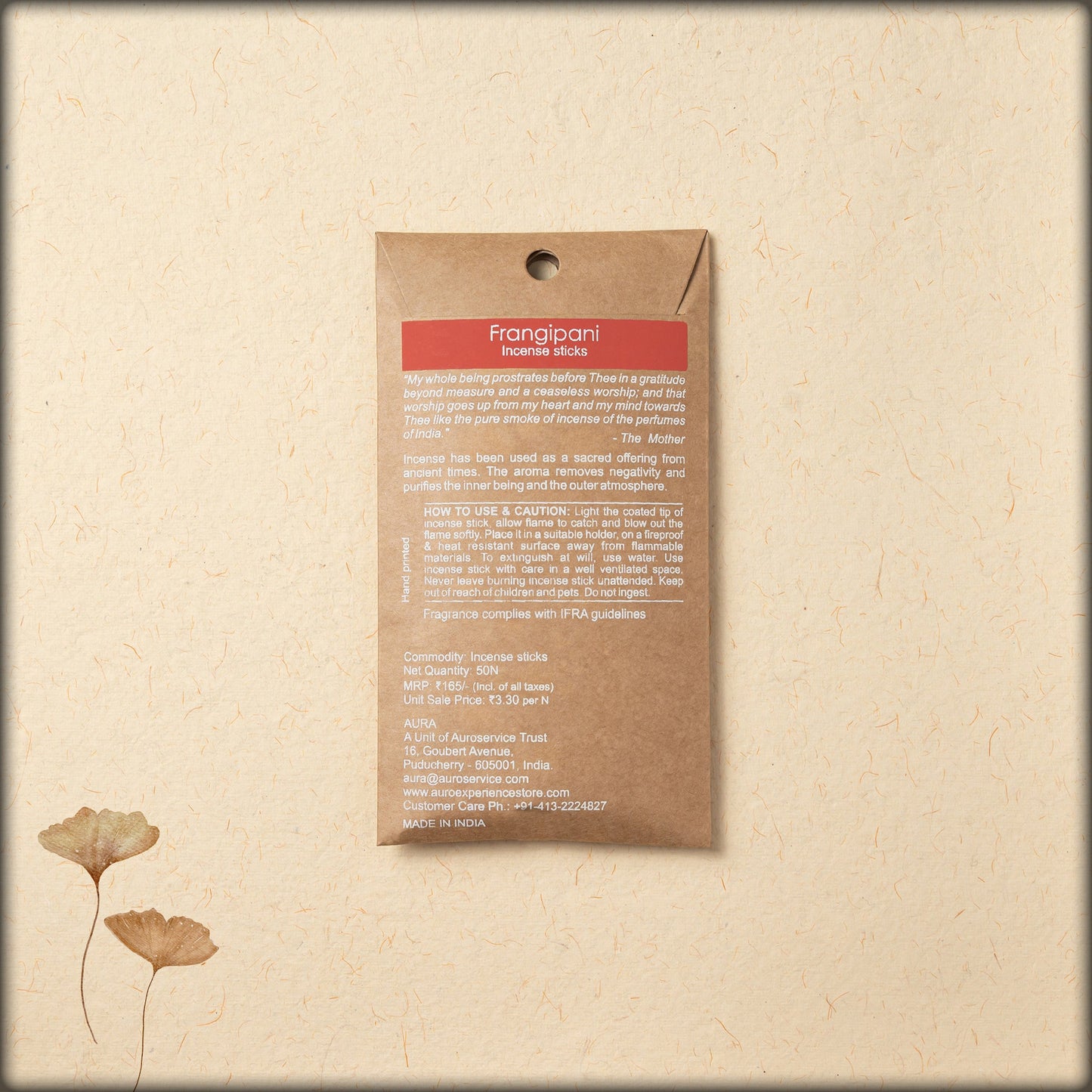 aura frangipani incense sticks