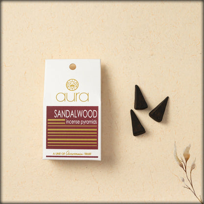 aura sandalwood incense pyramids