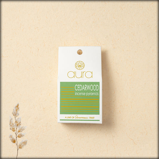 aura cedarwood incense pyramids