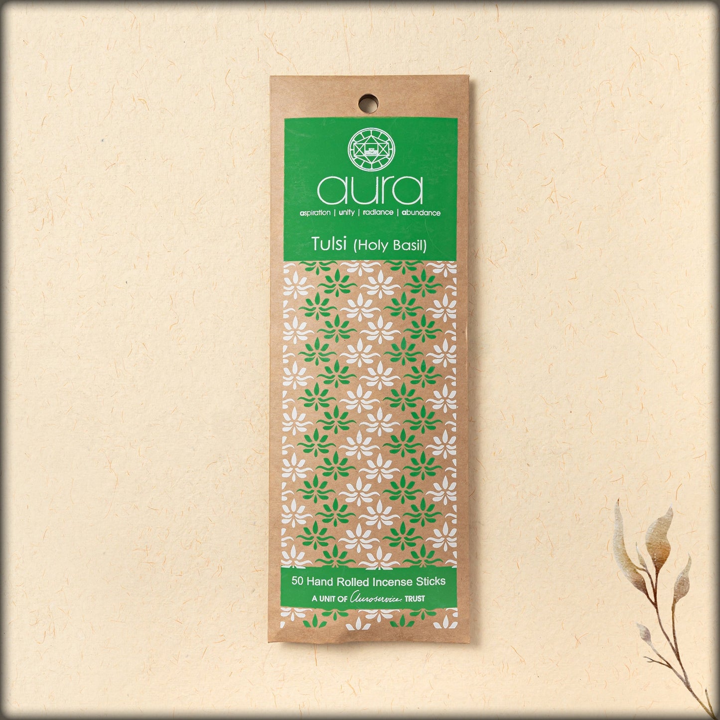 aura tulsi (holy basil) incense sticks