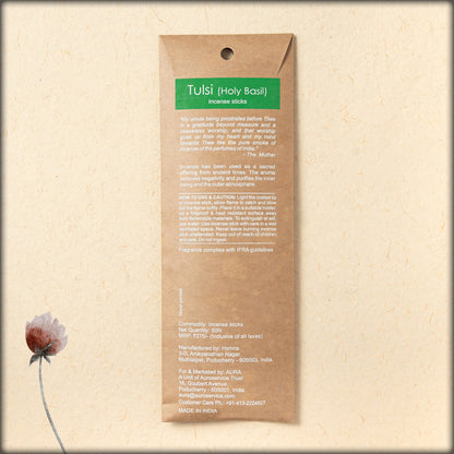 aura tulsi (holy basil) incense sticks