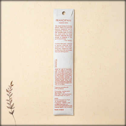 aura frangipani incense sticks