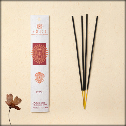 aura rose incense sticks