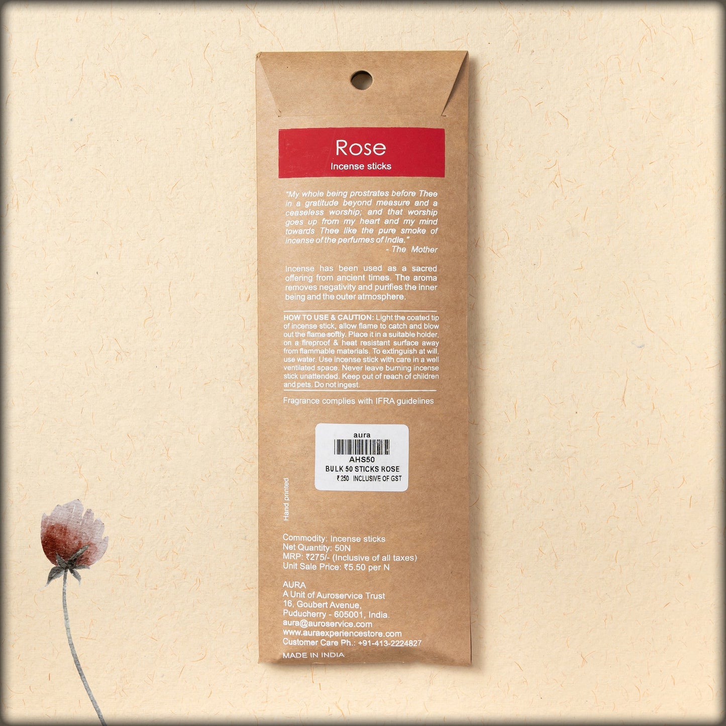 aura rose incense sticks
