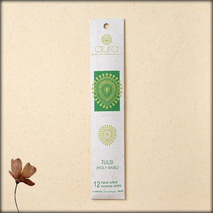 aura tulsi (holy basil) incense sticks