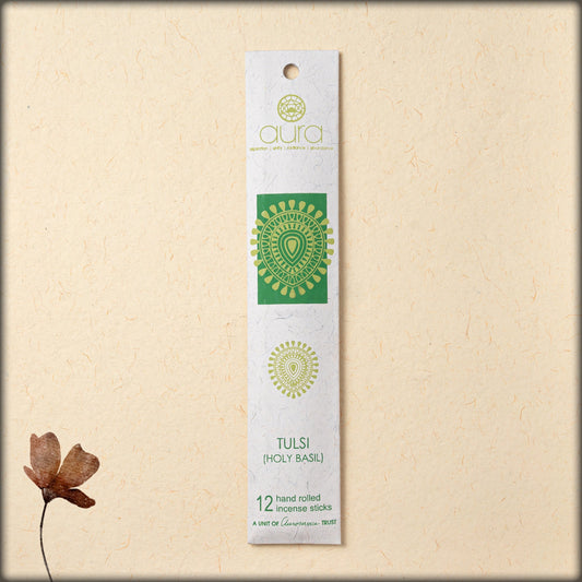 aura tulsi (holy basil) incense sticks
