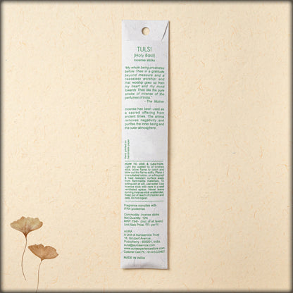 aura tulsi (holy basil) incense sticks