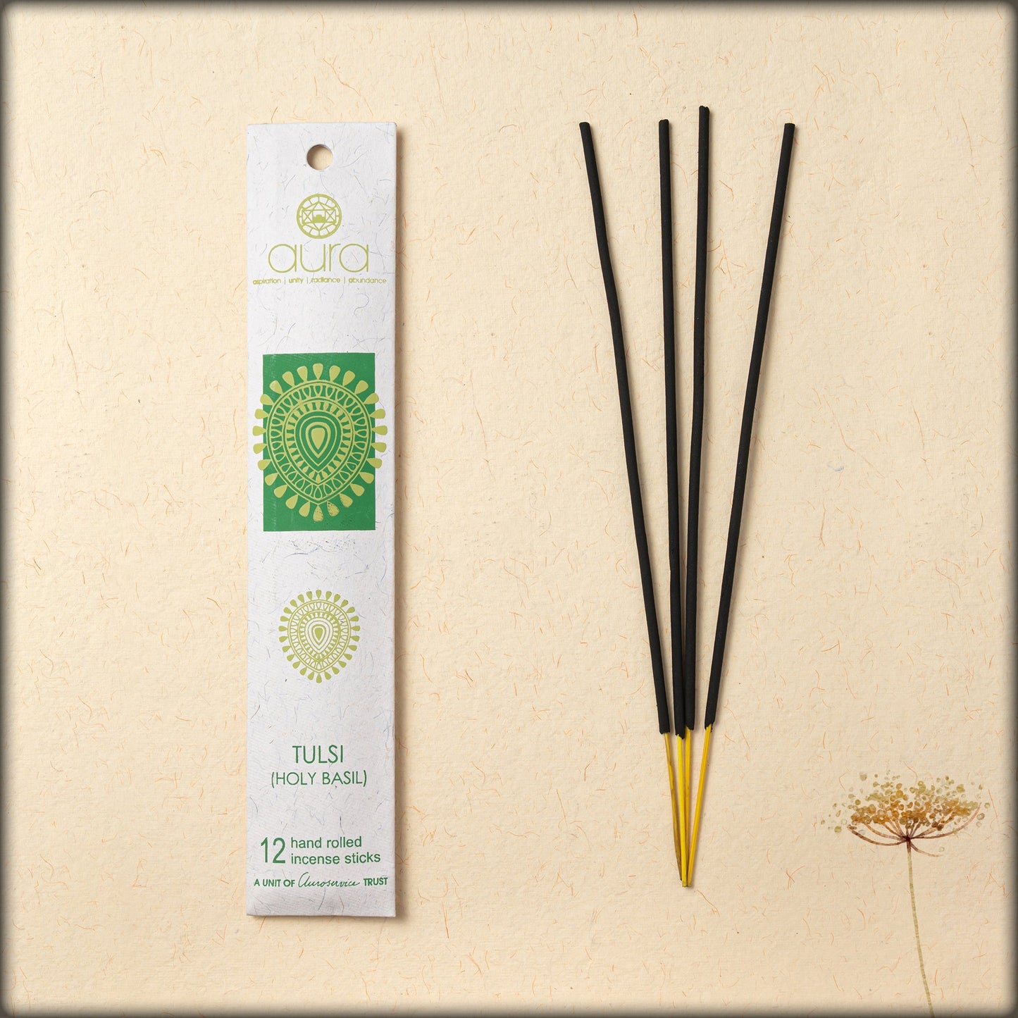 aura tulsi (holy basil) incense sticks