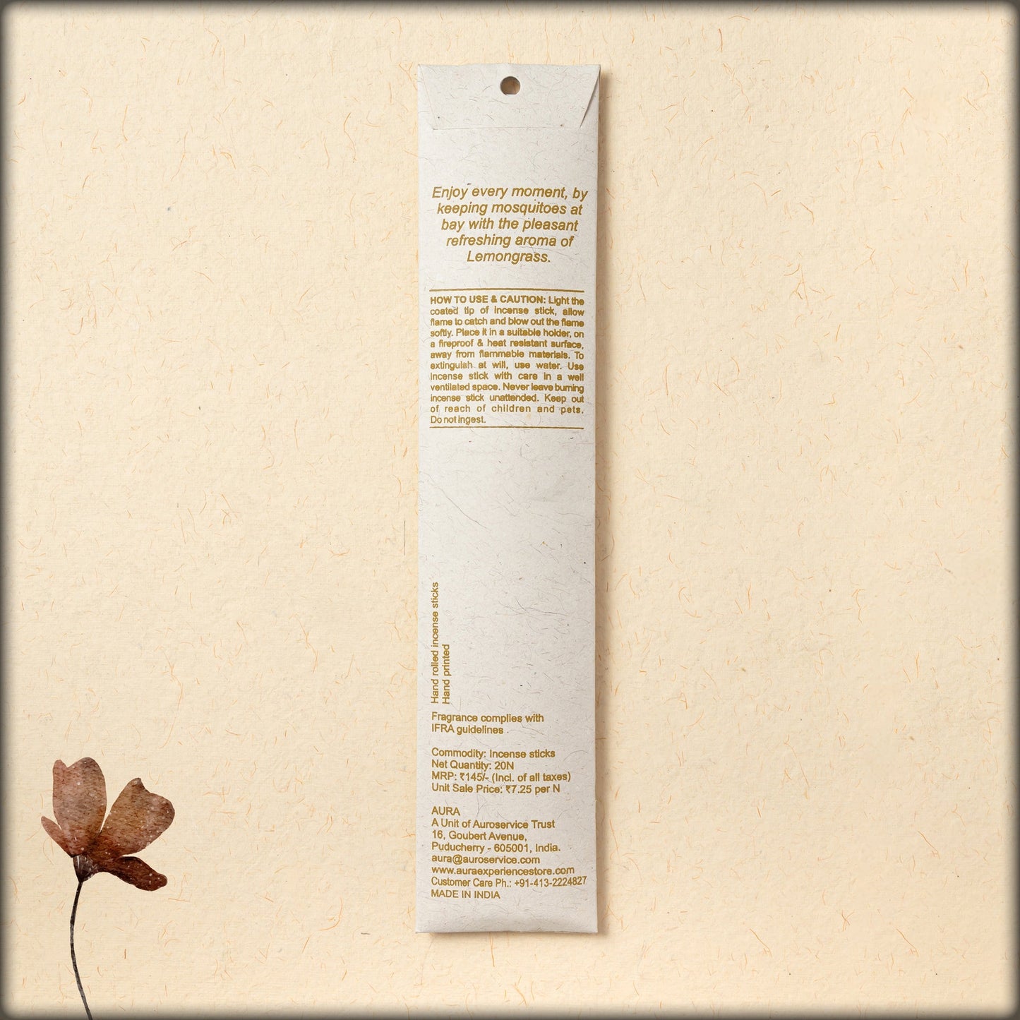 aura lemongrass incense sticks