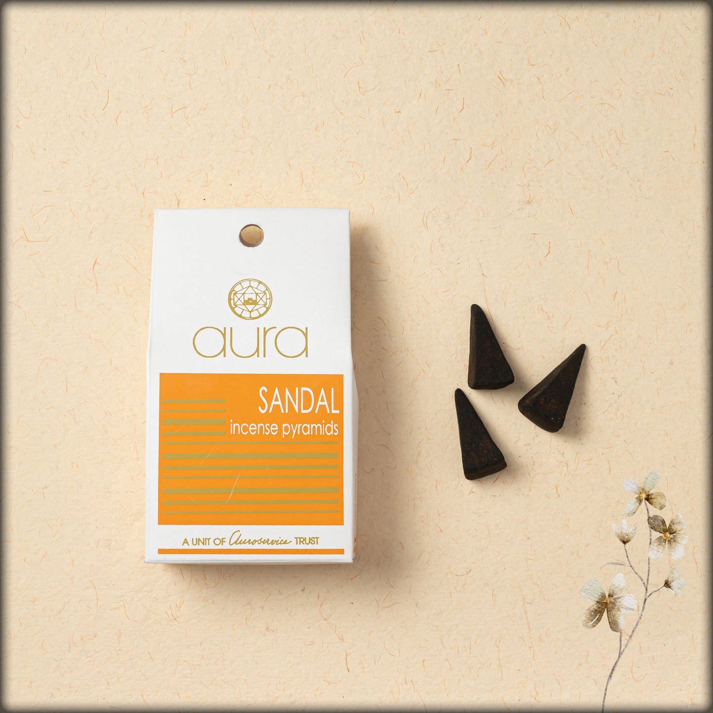 aura sandal incense pyramids