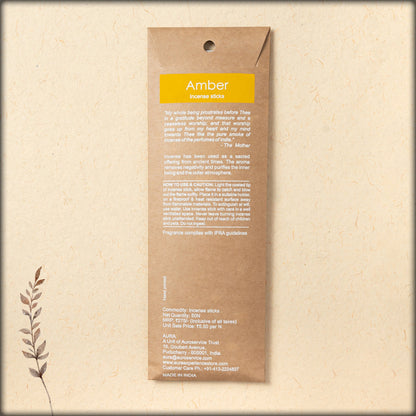 aura amber incense sticks