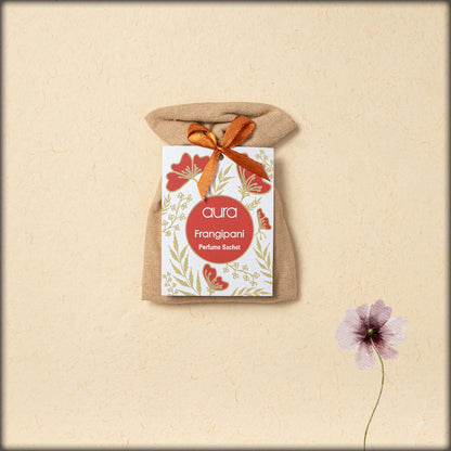 aura frangipani perfume sachet