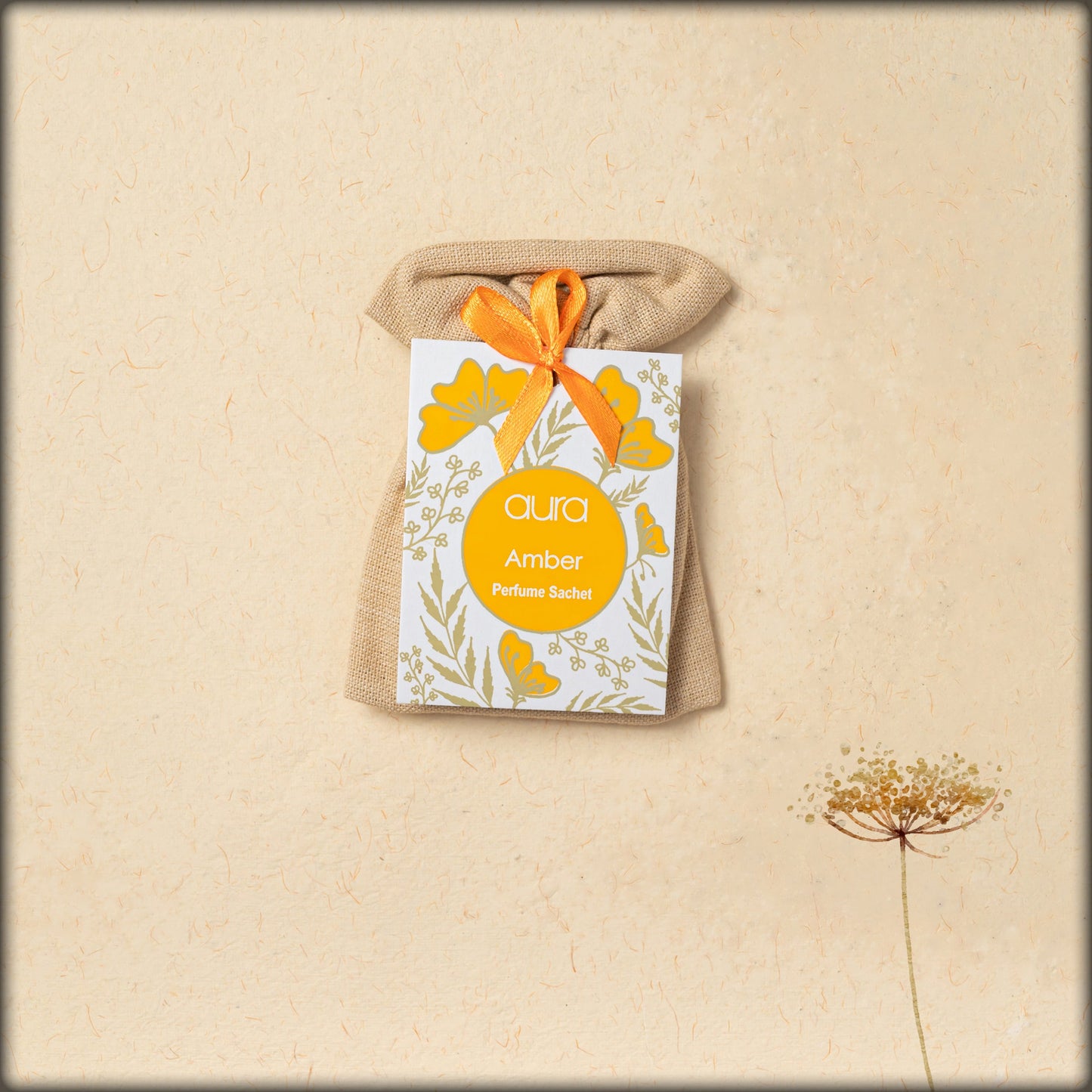 aura amber perfume sachet