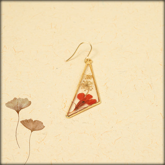 aura handcrafted spider lily preserved flower earrings