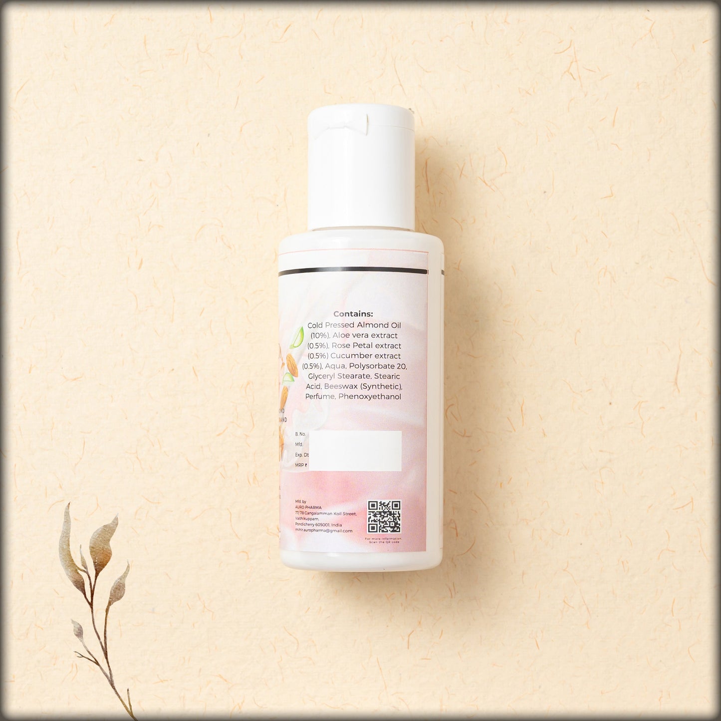auro pharma almond milk body lotion