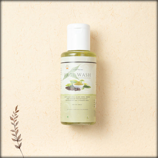 auro pharma face wash with natural aloe vera, neem and green tea