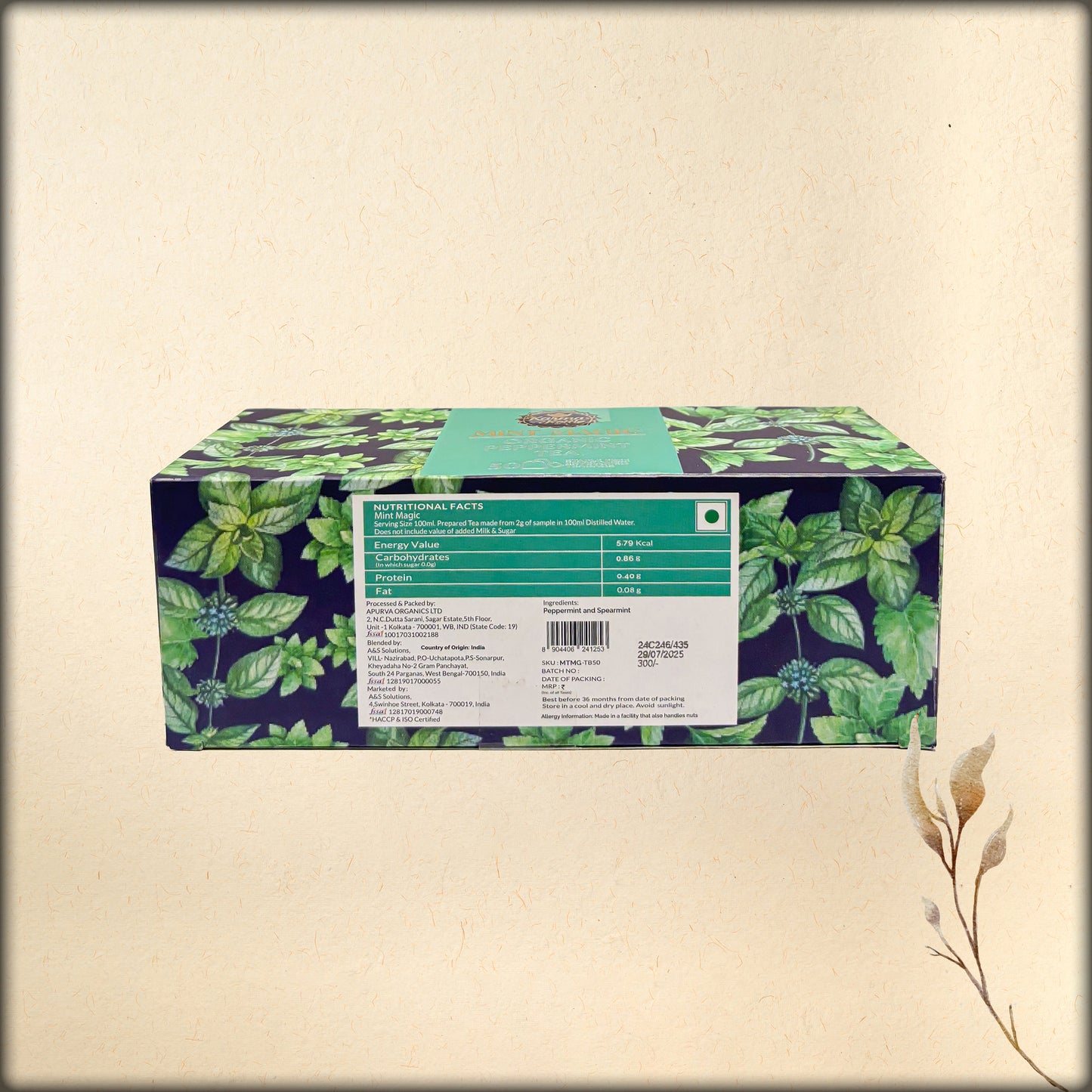 organic peppermint tea bags