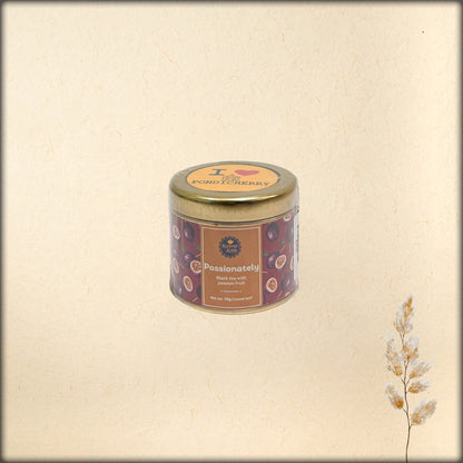 passionately black tea with passion fruit