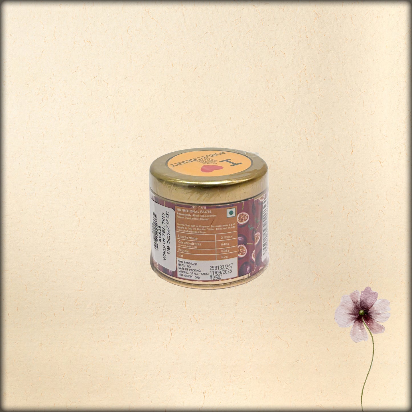 passionately black tea with passion fruit