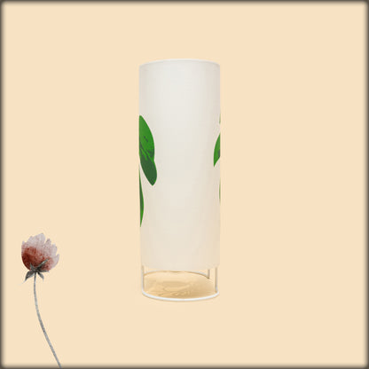 aura tropical monstera leaf fabric cylinder lamp